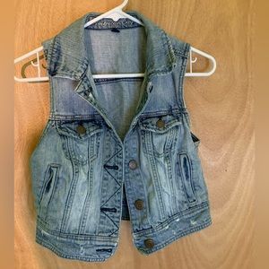 Cropped cutoff Jean jacket (American Eagle, Size S)